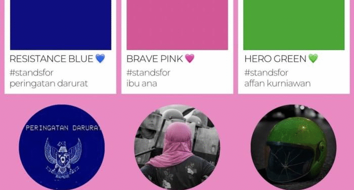 Viral! Ini Makna Tersembunyi di Balik Warna Pink dan Hijau dalam Gerakan 17+8 Tuntutan Rakyat