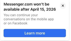 Meta Hentikan Layanan messenger.com, Kembali Satukan Pesan ke Facebook