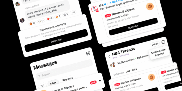 Mulai dari NBA 2026, Threads Mengizinkan Sesi Percakapan Publik Berformat Live Chat Ramai-ramai