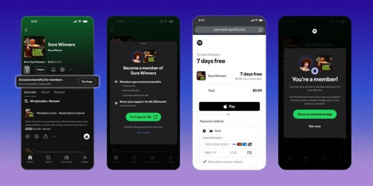 Skema Baru Spotify: Kreator Bisa Kantongi 90% Pendapatan dari Fitur Memberships
